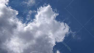 Beautiful cloudscape with white building clouds