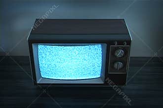 Retro Television with Static