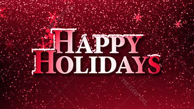 Happy Holidays with Snowflakes (Animation Loop)