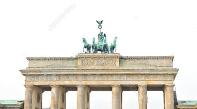 Brandenburg Gate isolated on white