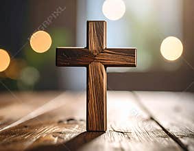 Advertising - testimonial photo of add a wooden cross to the image