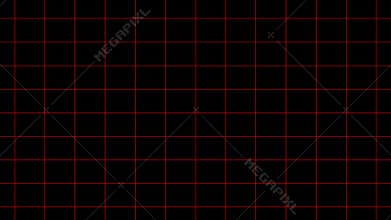 Moving red square grid animation