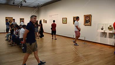 Visitors at van gogh museum - amsterdam