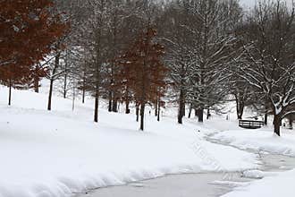 A Bridge to Winter Landscape