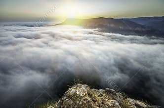 Sunset from the top of the mountain