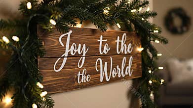Joy To The World Christmas Decoration in a Home