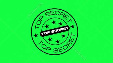 Top Secret Stamp – 4K Green Screen Footage for Classified Content, Government Visuals, and Security Branding