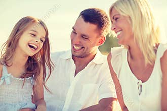 Happy family having a picnic