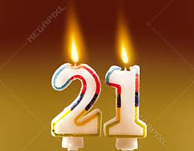 21st Birthday - Candles