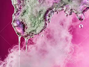 Bright Abstract Backdrop with Paint Speckles