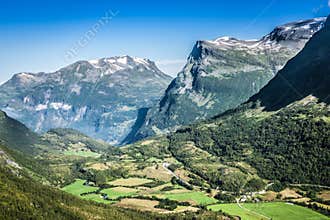 Mountain scenery in Jotunheimen National Park in Norway