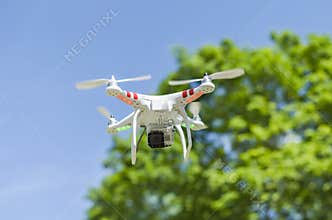 Flying drone with camera