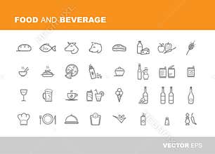 Food and beverage icons