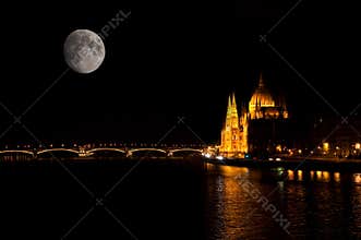 Budapest full moon