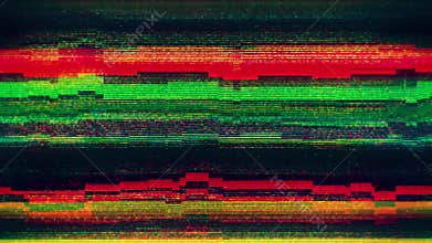 Digital Noise and Glitch Cyber TV Static Background