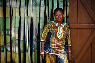 ACCRA, GHANA � MARCH 18: Unidentified African woman pose and loo