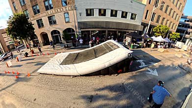 BMX competition in Raleigh, North Carolina, USA.