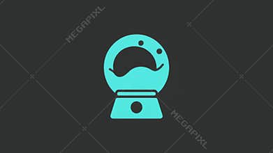 Snow globe illustrations on a dark background, winter season concept