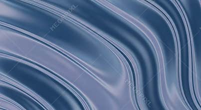 Abstract Blue Swirls of Liquid Metal Texture Background