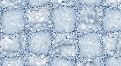 Abstract sparkling blue and white crystal grid mosaic background