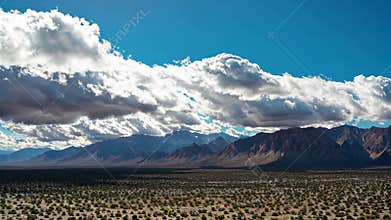 Panoramic view of the natural scenery of the mountains and deserts, Generative AI
