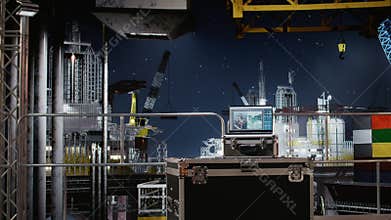 Offshore oil rig systems remotely monitored using asset management