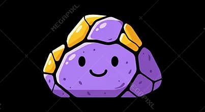 Cute Cartoon Crystal with Face