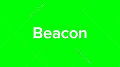 Beacon text green screen animated video