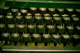 Typewriter keyboard - author concept