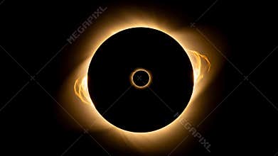 Total Solar Eclipse with Bright Corona.