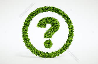 Ecology question symbol with white background