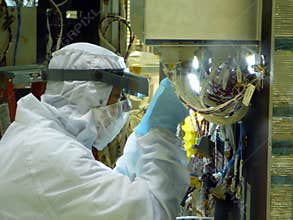 Laboratory Cleanroom Technician Closeup