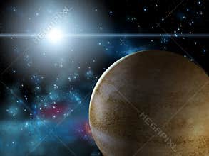Planet and star