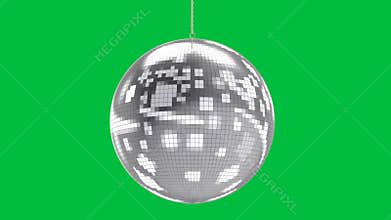 Mirror ball on green screen