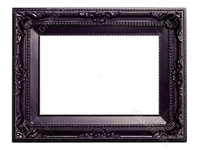Picture black frame with a decorative pattern