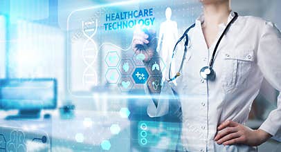Modern technology in healthcare, medical diagnosis. Artificial intelligence help analysis data about health patients