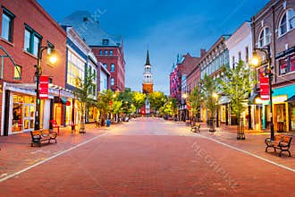 Burlington, Vermont, USA at Church Street Marketplace