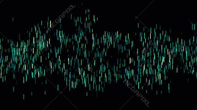 Abstract green lines wave pattern on vertical