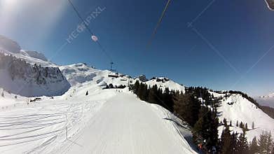Skiing in Flumserberg