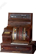 Old Cash Register Isolated