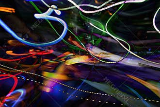 Dj and lights abstract