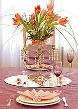 Pink wedding table