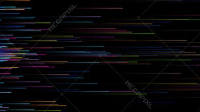 Sparse Abstract Colorful Streaks Moving Left to Right Looping Background