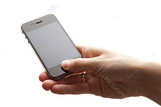 Mobile phone in the hands
