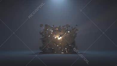 Animation of a bright glowing cross