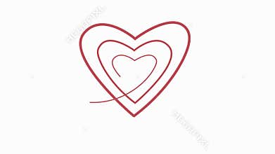 The concept of international day of families. Three hearts as one.