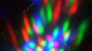 Kaleidoscopic motion of multicolor disco lights