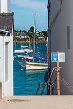 The Brittany port of Trinite sur Mer per time Covid 19