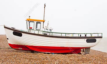 Fishing boat on beach