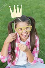 Playful princess girl party booth props, birthday queen concept